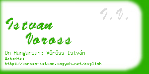 istvan voross business card